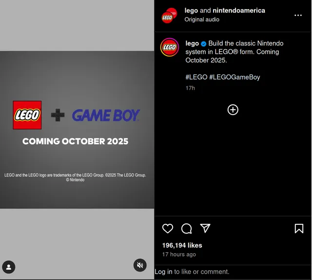 De orginele gameboy in lego?
